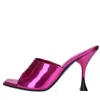 3juin Woman Sandals Fuchsia Size 10 Soft Leather In Fucsia Vivaci