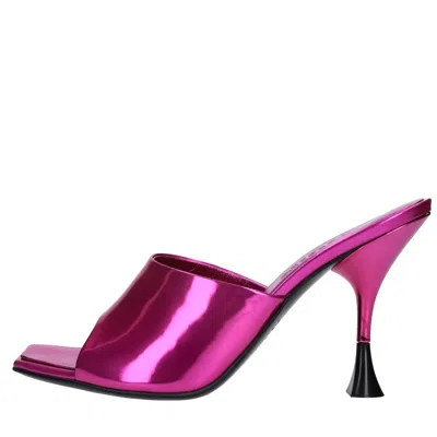 3juin Woman Sandals Fuchsia Size 10 Soft Leather In Fucsia Vivaci