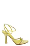 3juin Leather Sandals In Lime