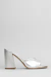 3juin Sasha 090 Slipper-mule In Silver Leather In Silver