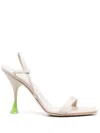3juin Woman Sandals Light Grey Size 11 Textile Fibers In Neutrals