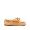 3juin Denver Suede Fur-trimmed Loafers In Brown
