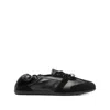 3juin Olly Elastic-top Lace-up Flats In Black