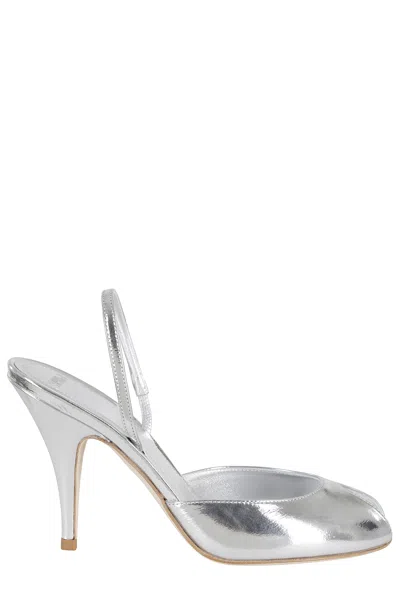 3juin Silver Mely 095 Illy Shiny-finish Leather Sandals