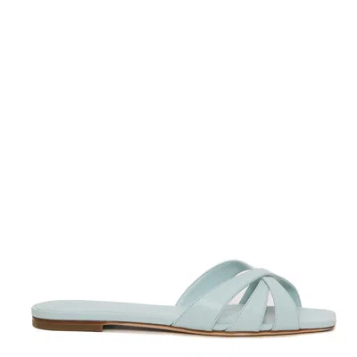 3juin Sky Blue Color Plumette Slipper