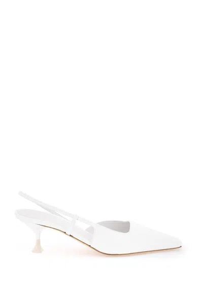3juin Slingback Patent Leather Dé In Bianco