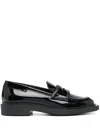 3juin Square-toe 35mm Leather Loafers In Black