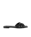 3juin Nerea Woven Strap Calf Leather Sandals In Black