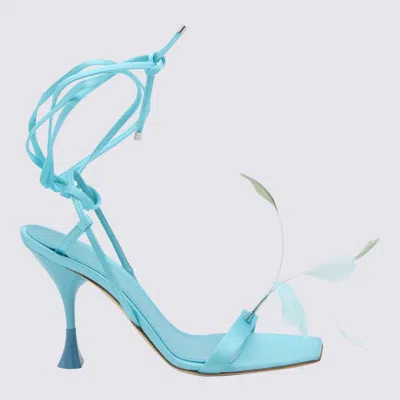 3juin Turquoise Leather Kimi Sandals