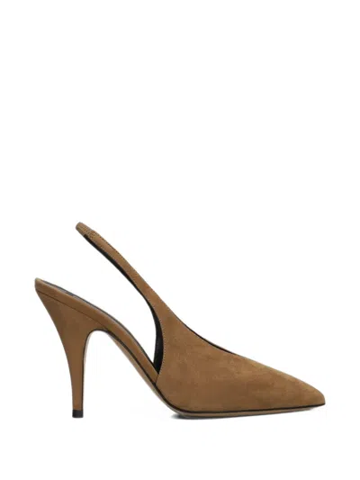3juin Winona Suede Slingback Pumps In Brown