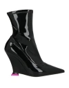 3juin Woman Ankle Boots Black Size 8 Synthetisches Material In Black