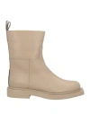 3juin Woman Ankle Boots Taupe Size 8 Soft Leather