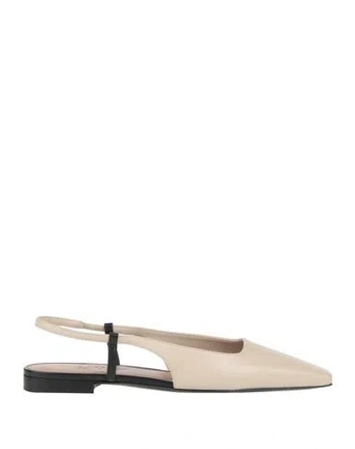 3juin Woman Ballet Flats Taupe Size 7 Leather In Neutral