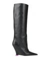 3juin Woman Boot Black Size 6 Leather In Black