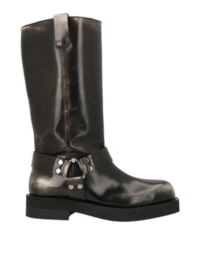 3juin Woman Boot Black Size 8 Leather