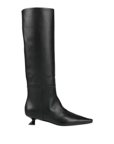 3juin Woman Boot Black Size 8 Leather