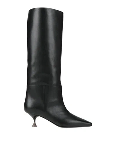3juin Woman Boot Black Size 8 Leather