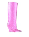 3juin Woman Boot Fuchsia Size 8 Leather In Pink