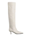 3juin Woman Boot Ivory Size 6 Soft Leather In White