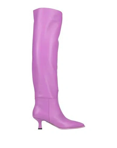 3juin Woman Boot Mauve Size 7 Soft Leather