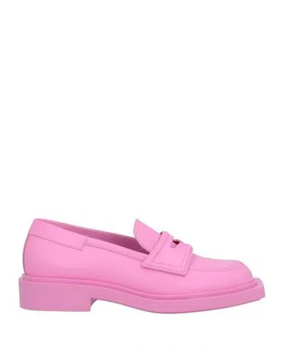 3JUIN 3JUIN WOMAN LOAFERS PINK SIZE 7 LEATHER