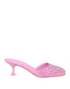 3juin Woman Mules & Clogs Pink Size 8 Soft Leather In Pink