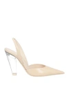 3juin Woman Pumps Beige Size 6 Soft Leather In Beige