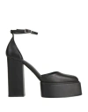 3juin Woman Pumps Black Size 10 Soft Leather