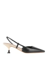 3juin Kira Pumps With Sculptural Heel And Square Toe In Black