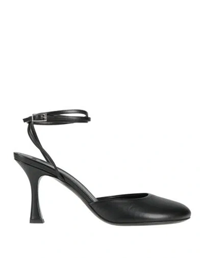 3juin Woman Pumps Black Size 9 Leather