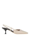 3juin Woman Pumps Cream Size 8 Leather In White