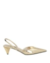 3juin Woman Pumps Gold Size 11 Leather