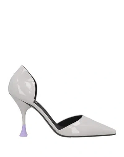 3juin Woman Pumps Light Grey Size 8 Textile Fibers