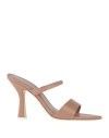 3juin Woman Sandals Antique Rose Size 6 Leather In Pink