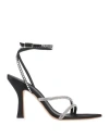3juin 100mm Crystal-embellished Strap Sandals In Black