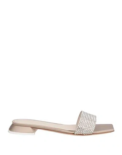 3juin Woman Sandals Blush Size 8 Textile Fibers In Neutral