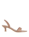 3juin Woman Sandals Blush Size 9 Soft Leather In Pink