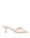 3juin Kimi Lime Green Sandals With Contrasting Enamelled Heel In Viscose Woman In Yellow