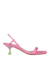 3juin Capri Sculpted-heel Sandals In Pink