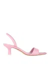 3juin Woman Sandals Pink Size 8 Leather