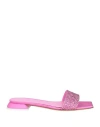 3juin Woman Sandals Pink Size 8 Textile Fibers