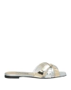 3juin Sandals Golden In Silver