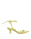 3juin Woman Thong Sandal Lime Green Size 8 Leather