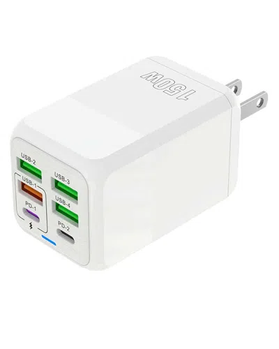 3p Experts 6-port Usb Charging Hub In White
