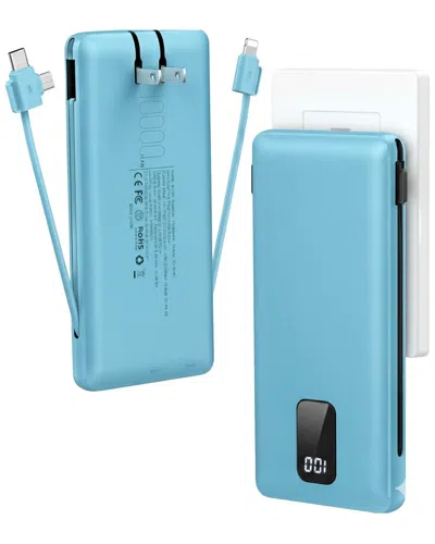 3p Experts Any Charge 10k Powerbank With Wall Plug In Blue