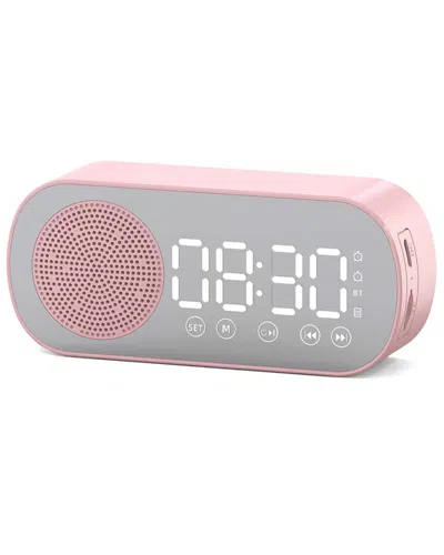 3p Experts Digital Alarm Clock With Mirror In Pink