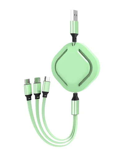 3p Experts Portable 3-in-1 Fast Charging Cable In Green
