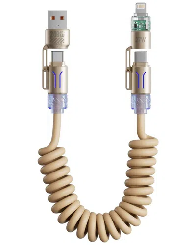 3p Experts Power Spring 4-in-1 Charging Cable In Neutral