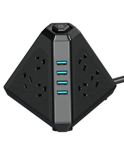 3p Experts Triangle Port Charger In Black