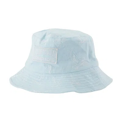 3paradis 3.paradis A-007-88 Logo-embroidered Wool Bucket Hat In Blue